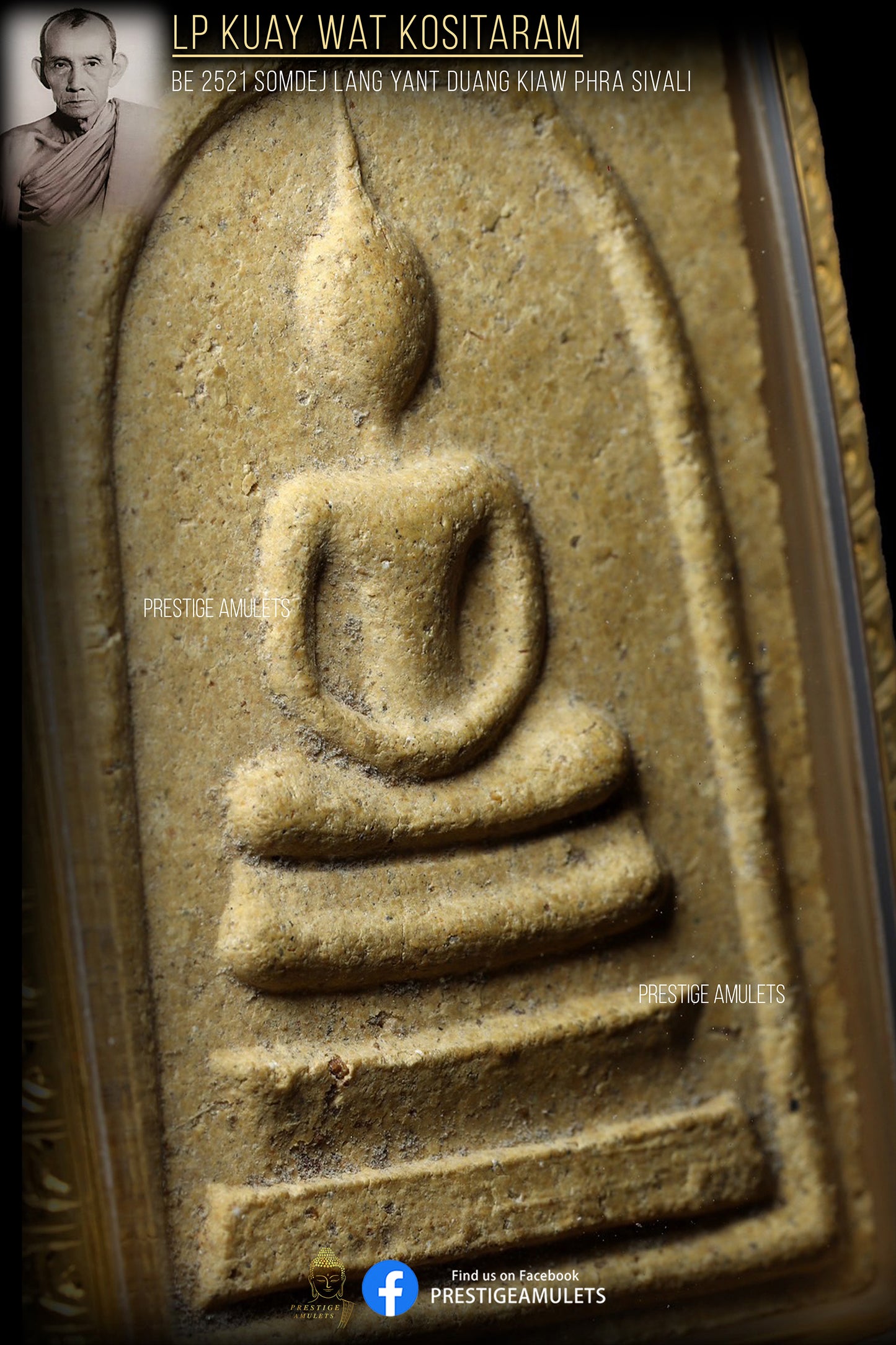 LP Kuay Wat Kositaram BE 2521 Somdej Lang Yant Duang Kiaw Phra Sivali