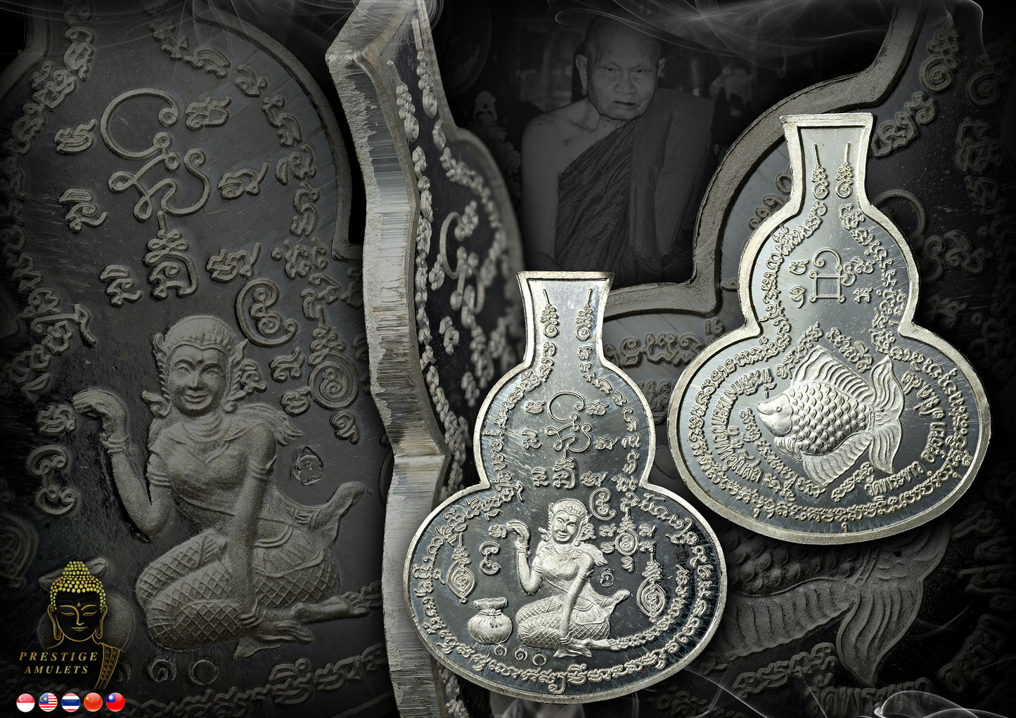 LP Tim Wat Phra Khao BE2542 Pure Silver Rian Namtao
