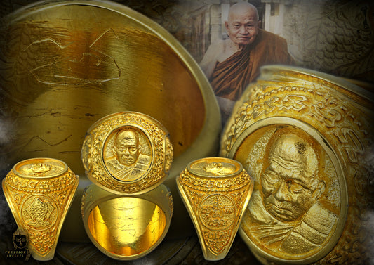 LP Tim Wat Phra Khao BE2542 Pure Gold Ring