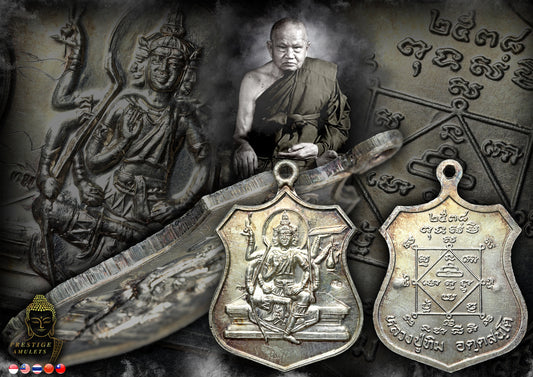 LP Tim Wat Phra Khao BE2538 Pure Silver Phra Phrom