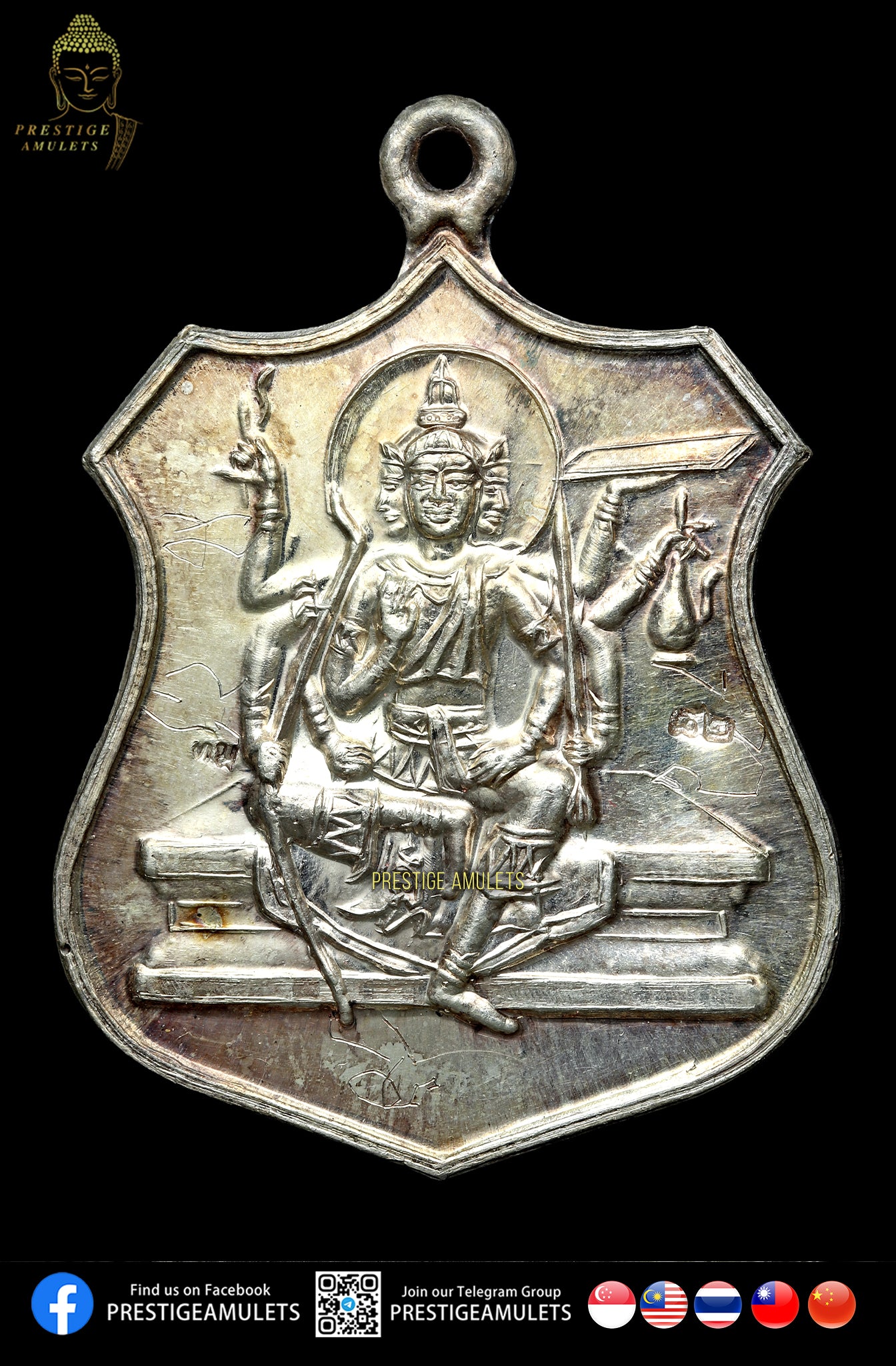 LP Tim Wat Phra Khao BE2538 Pure Silver Phra Phrom