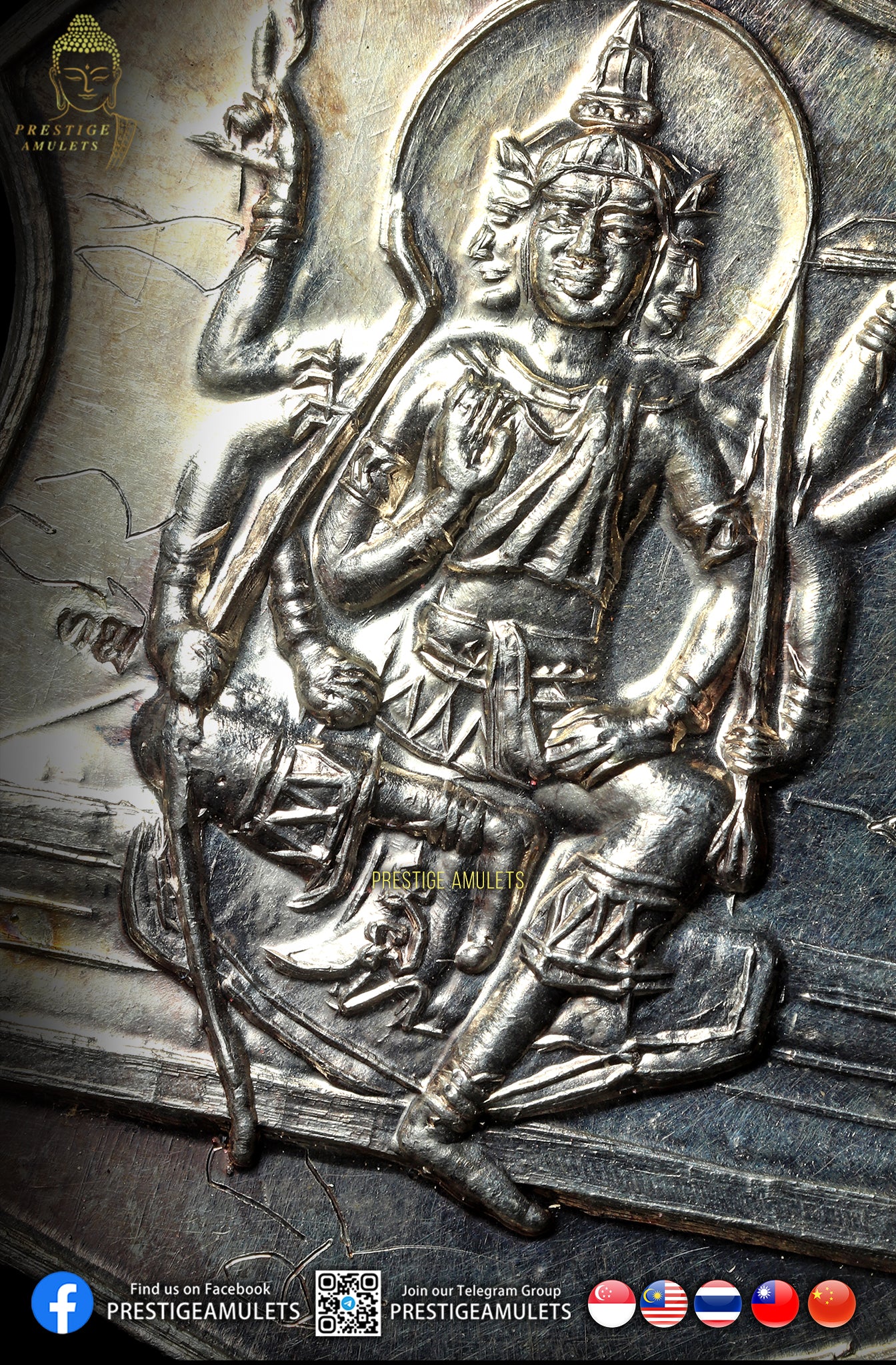 LP Tim Wat Phra Khao BE2538 Pure Silver Phra Phrom