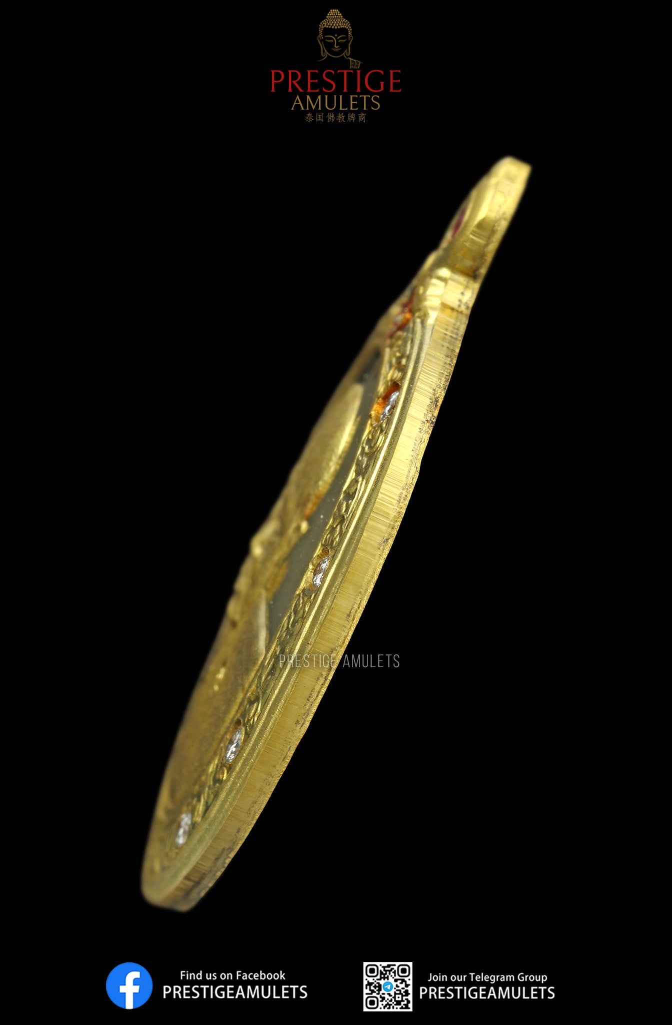 LP Tim Wat Phra Khao BE2542 Rian Choufa Pure Gold Pim Lek