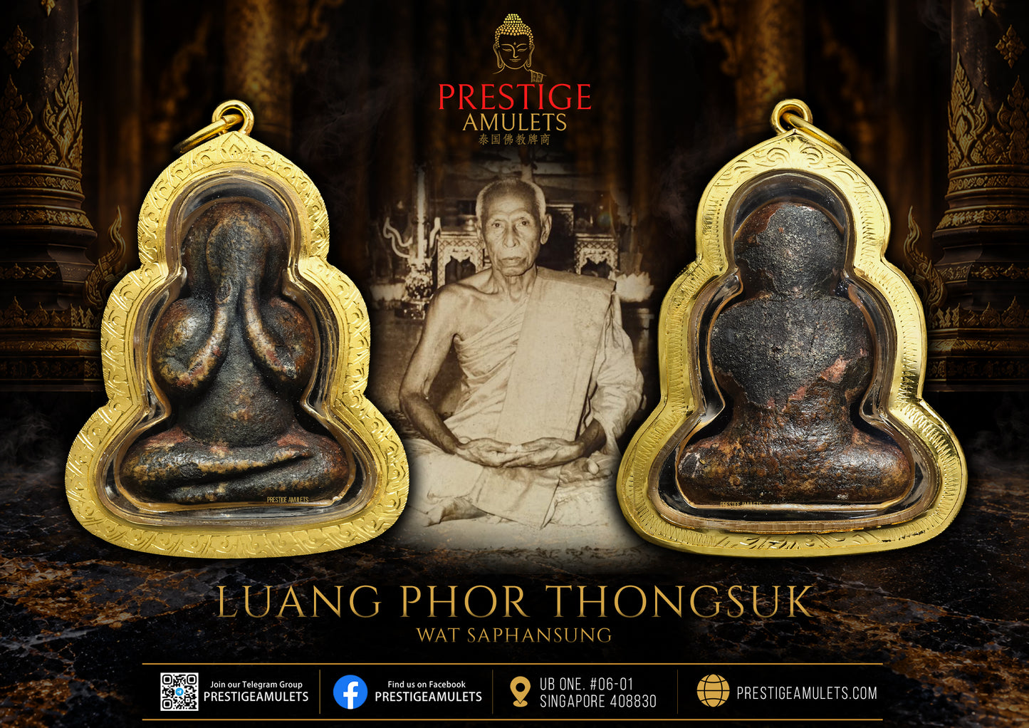 LP Thongsuk Wat Saphansung BE2515-2525 Pidta Pim Chalook Lek Nur Kalaphangha Daeng